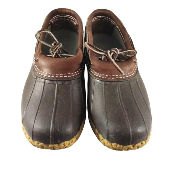 L.L. Bean Women's Rubber Brown Waterproof Size 8 Made In USA Moc Bean Boots - Picture 4 of 7